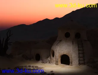 3D打印模型v176 Desert Tribe Hut的图片