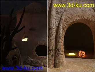 3D打印模型v176 Desert Tribe Hut的图片
