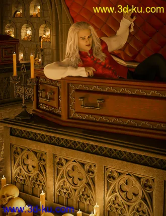 3D打印模型Vampire Crypt Poses for Genesis 8的图片