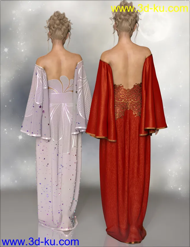 VYK dForce Evening Magic Gown for Genesis 8.1 Females模型的图片2