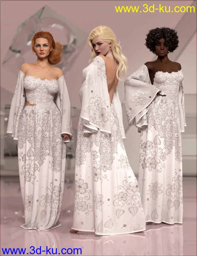 VYK dForce Evening Magic Gown for Genesis 8.1 Females模型的图片3