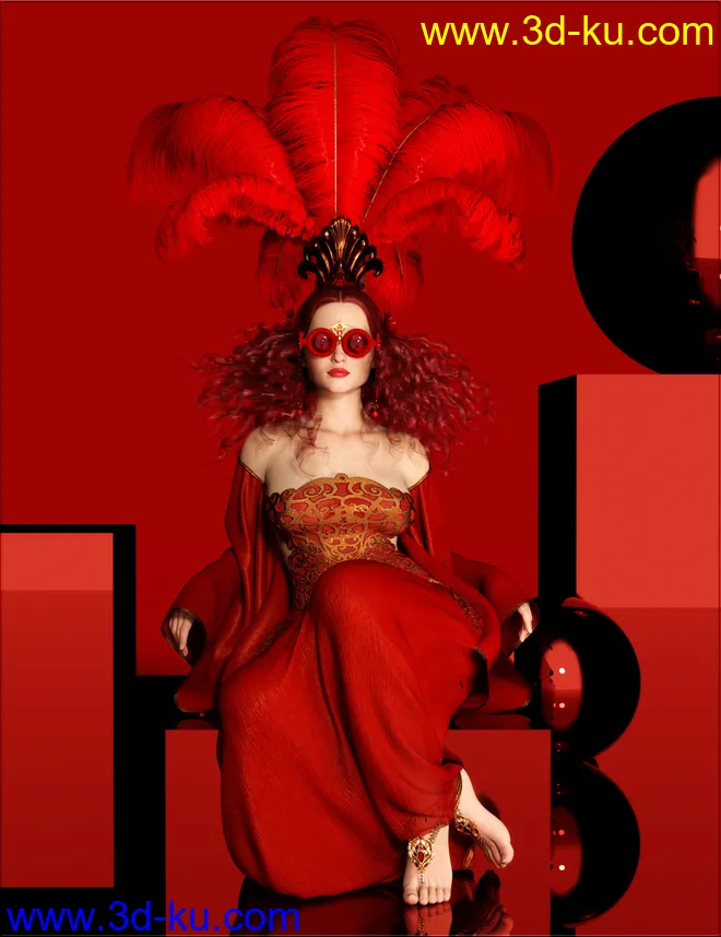 VYK dForce Evening Magic Gown for Genesis 8.1 Females模型的图片8