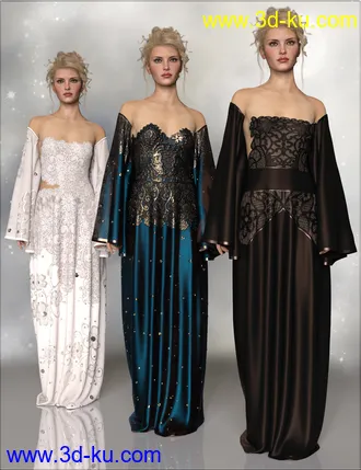 3D打印模型VYK dForce Evening Magic Gown for Genesis 8.1 Females的图片