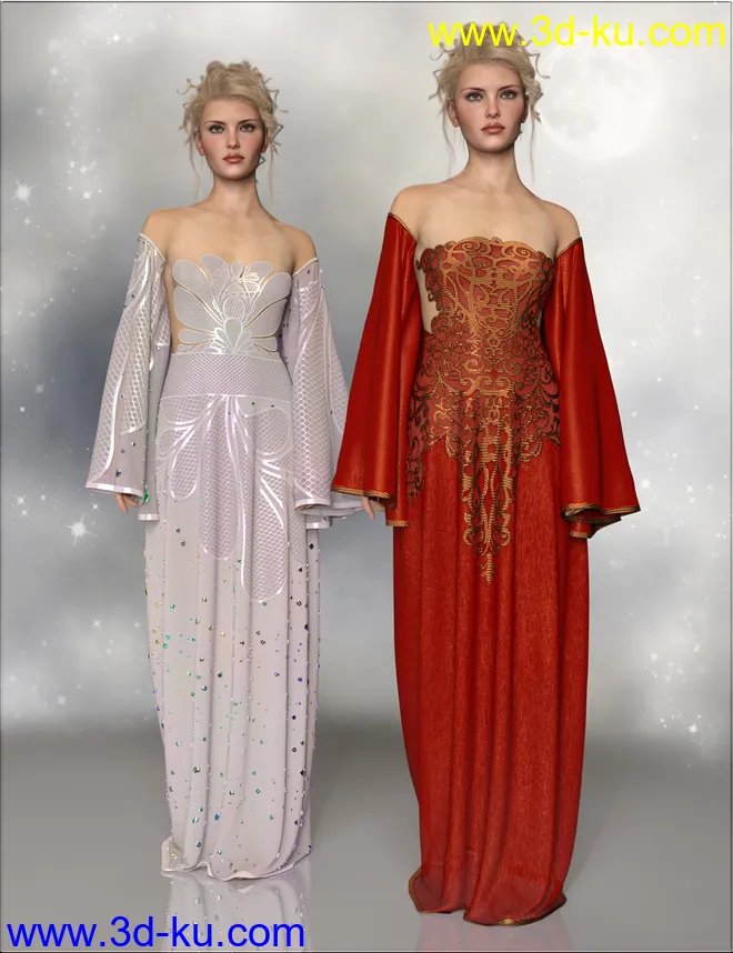 VYK dForce Evening Magic Gown for Genesis 8.1 Females模型的图片11