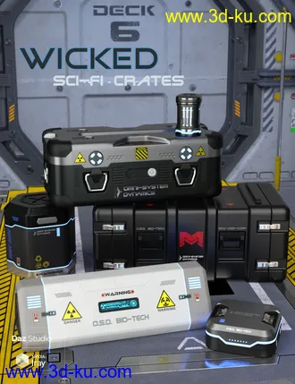 3D打印模型Wicked Sci-Fi Crates的图片
