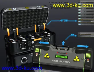 3D打印模型Wicked Sci-Fi Crates的图片