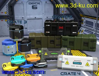 3D打印模型Wicked Sci-Fi Crates的图片