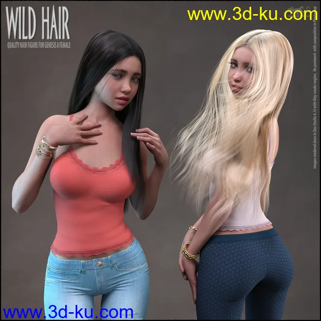 Wild Hair for Genesis 8模型的图片1