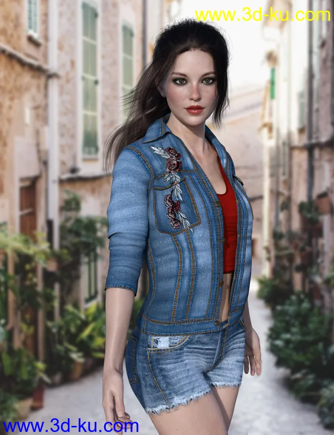 X-Fashion Bohemian Jacket Outfit for Genesis 8 Female(s)模型的图片1