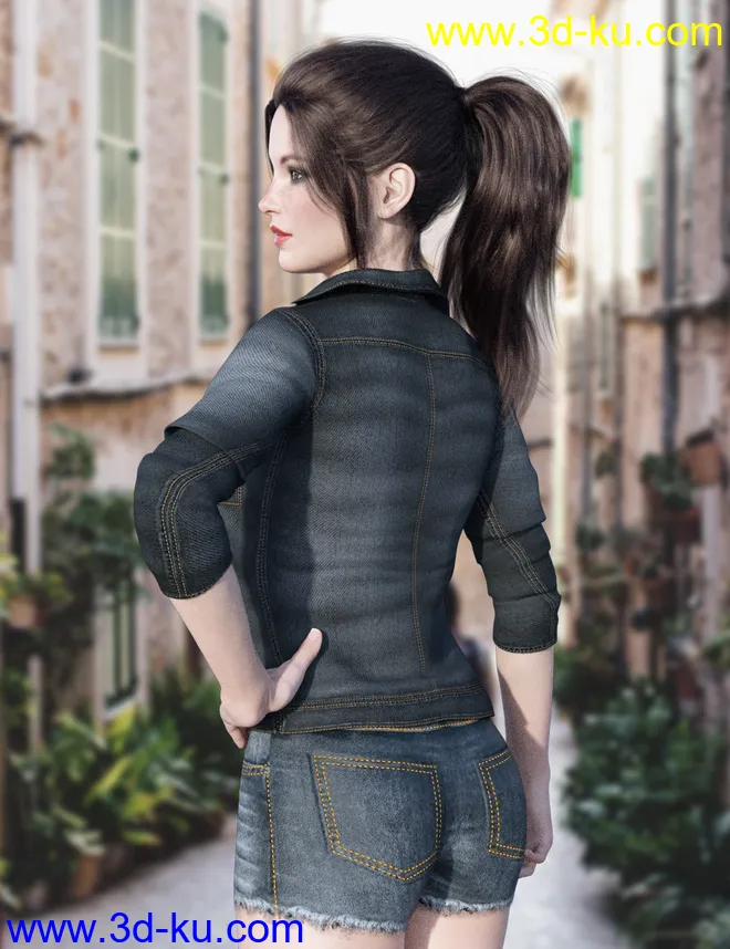 X-Fashion Bohemian Jacket Outfit for Genesis 8 Female(s)模型的图片3