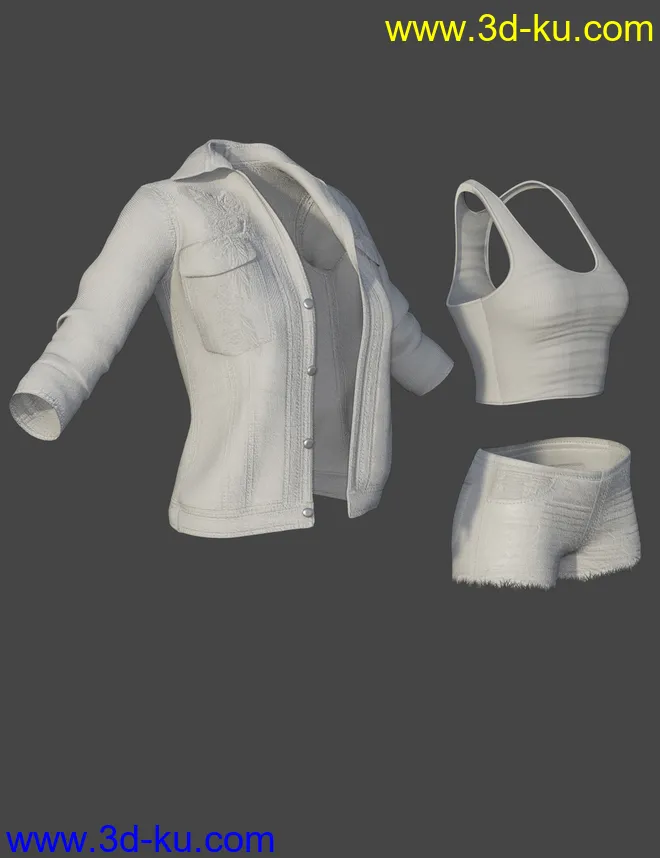 X-Fashion Bohemian Jacket Outfit for Genesis 8 Female(s)模型的图片6