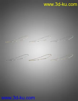 3D打印模型X-Fashion Dreams Mesh Lingerie Belly Chain for Genesis 8 Females的图片