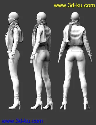 3D打印模型X-Fashion Sophisticated Jacket Outfit的图片