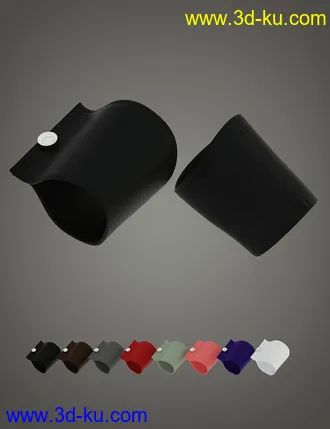 3D打印模型XF Bunny Lace Lingerie Cuffs for Genesis 8 and 8.1 Males的图片