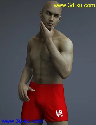 3D打印模型XF Comfort Boxers for Genesis 8 and 8.1 Male的图片