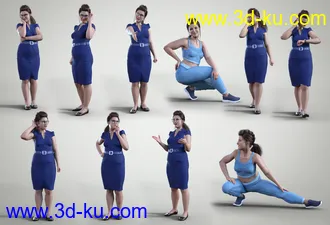 3D打印模型Z Career Woman Poses and Expressions for Brooke 8.1的图片
