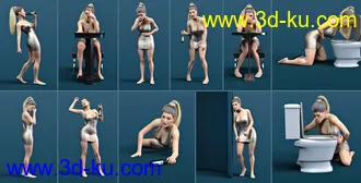 3D打印模型Z Drunken Behaviour for Genesis 8 and 8.1 Male and Female的图片