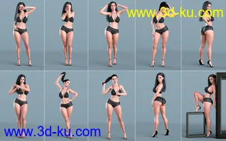 3D打印模型Z Hourglass Beauty Pose and Shape Mega Set的图片
