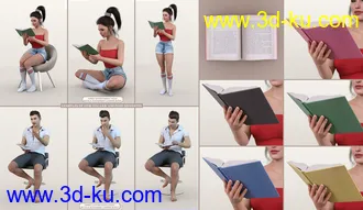 3D打印模型Z My Favorite Book Prop and Pose Mega Set的图片