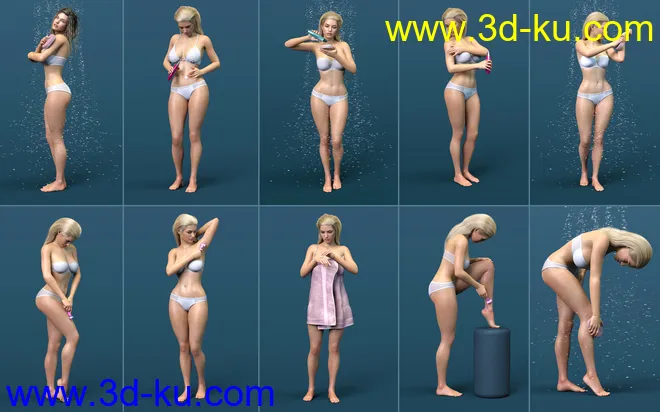 Z Personal Hygiene Props and Poses for Genesis 8 and 8.1模型的图片8
