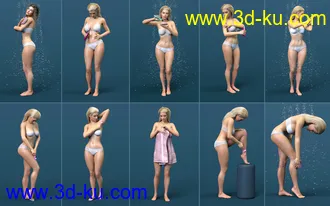 3D打印模型Z Personal Hygiene Props and Poses for Genesis 8 and 8.1的图片