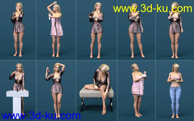 Z Personal Hygiene Props and Poses for Genesis 8 and 8.1模型的图片9