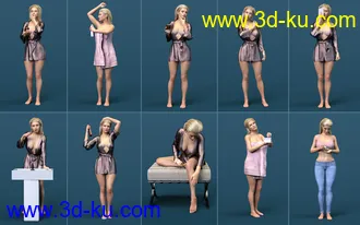 3D打印模型Z Personal Hygiene Props and Poses for Genesis 8 and 8.1的图片