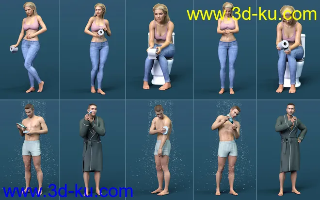 Z Personal Hygiene Props and Poses for Genesis 8 and 8.1模型的图片10