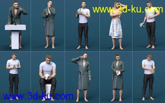3D打印模型Z Personal Hygiene Props and Poses for Genesis 8 and 8.1的图片