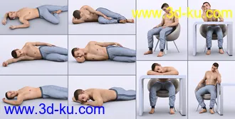 3D打印模型Z Utility Sleeping and Laying Poses for Genesis 8 and 8.1的图片