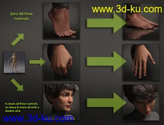 3D打印模型Zero Pose Utility Presets for Genesis 8 and 8.1的图片