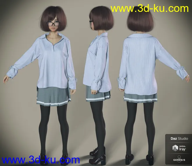Young Minto and dForce Minto Outfit,DAZ模型G8的图片1