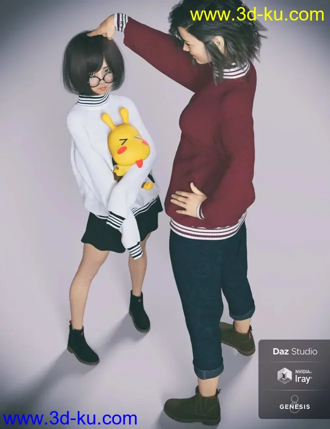 Young Minto and dForce Minto Outfit,DAZ模型G8的图片4
