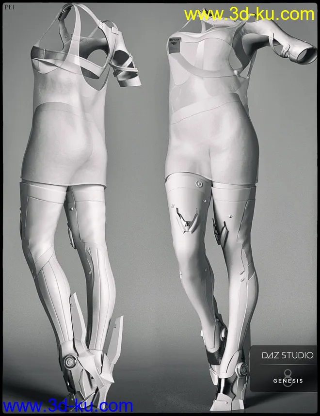 Pei and Pei Suit,DAZ模型G8的图片4