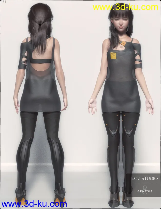 Pei and Pei Suit,DAZ模型G8的图片12