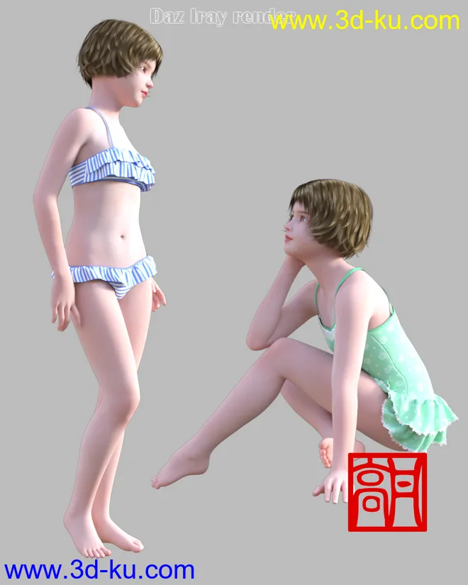 GaoDan Swimwear,DAZ模型G3的图片3