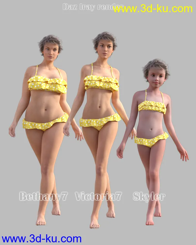 GaoDan Swimwear,DAZ模型G3的图片7