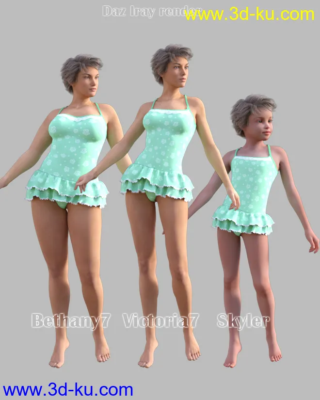 GaoDan Swimwear,DAZ模型G3的图片8
