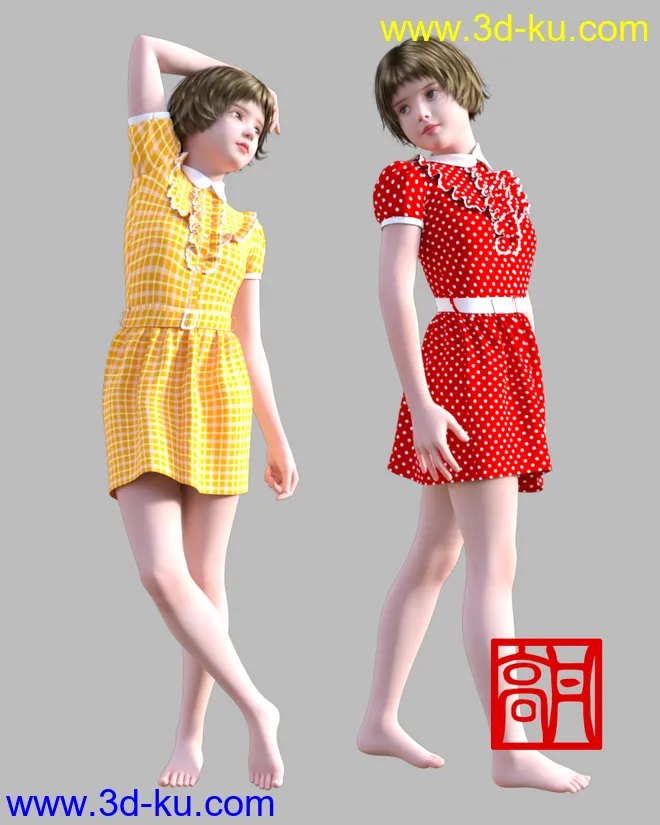 GaoDan Dress,DAZ模型G3的图片2