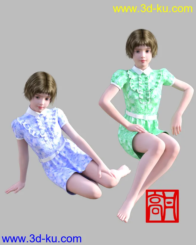 GaoDan Dress,DAZ模型G3的图片3