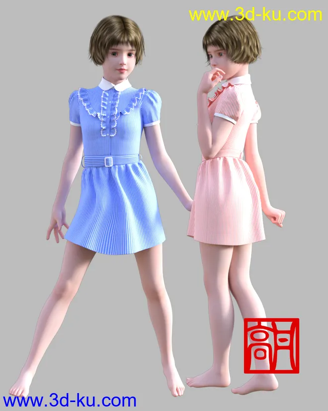 GaoDan Dress,DAZ模型G3的图片4
