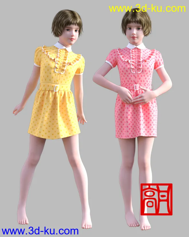 GaoDan Dress,DAZ模型G3的图片5