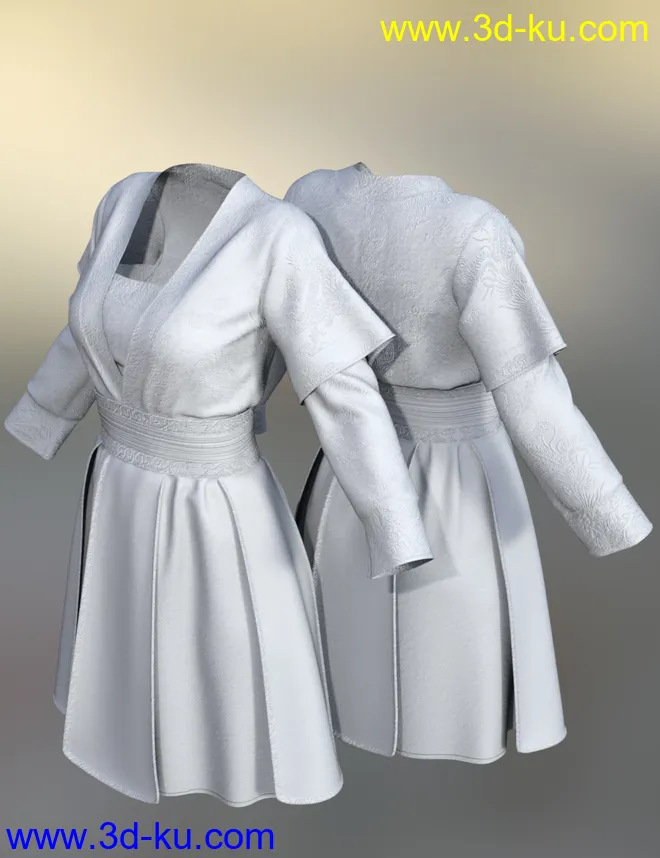 dForce Hanfu Dress,DAZ模型G8的图片7