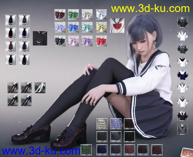 dForce JK Suit,DAZ模型G8的图片7