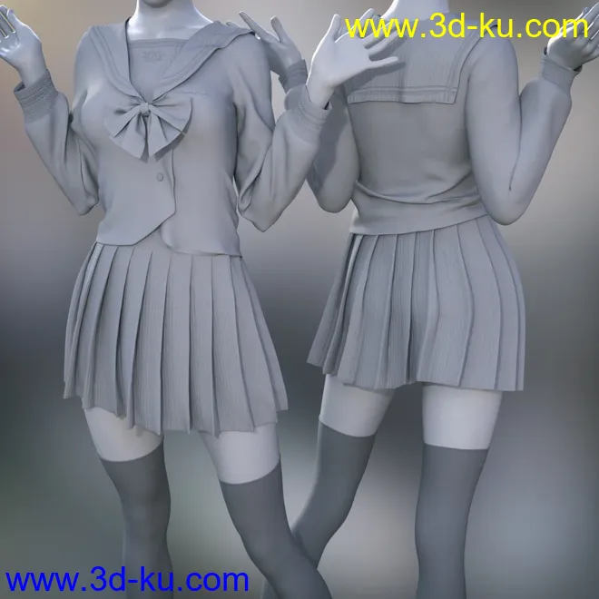 dForce JK Suit,DAZ模型G8的图片8