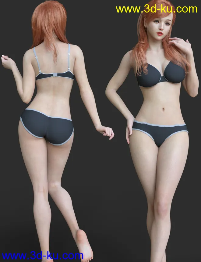 Lurys with Expressions and Hair with dForce,DAZ模型G8.1的图片3