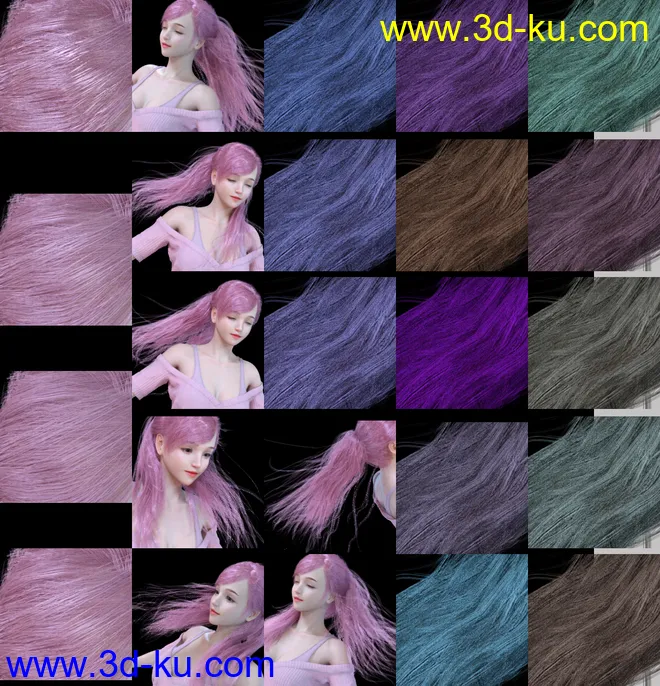 Lurys with Expressions and Hair with dForce,DAZ模型G8.1的图片6
