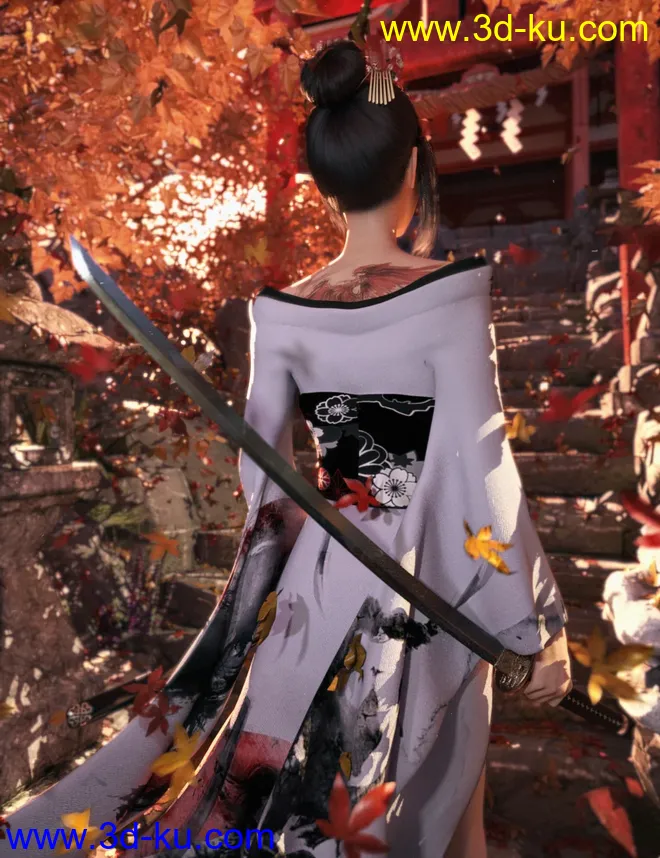 dForce CO Kimono,DAZ模型G8的图片3