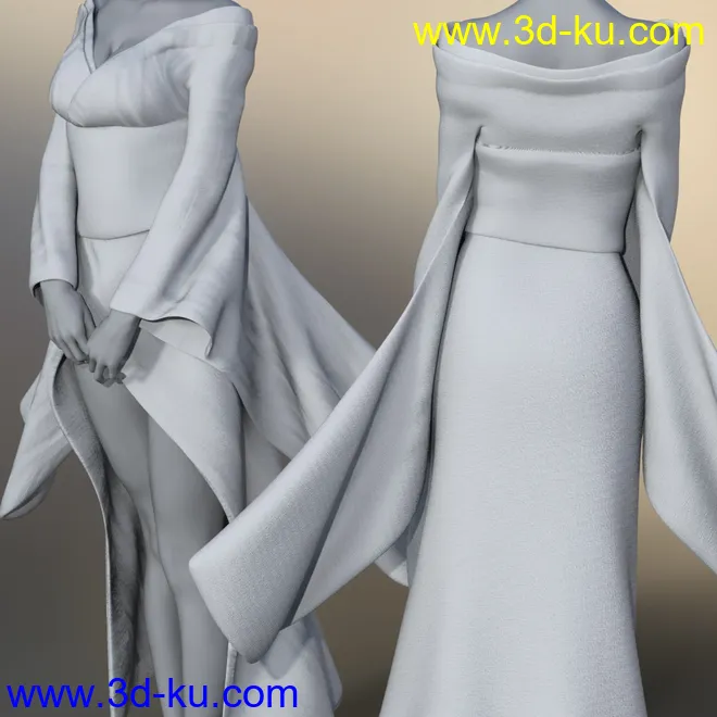 dForce CO Kimono,DAZ模型G8的图片6