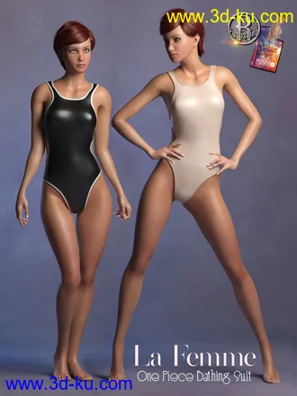3D打印模型1 Piece Bathing Suit for La Femme for Poser 11的图片